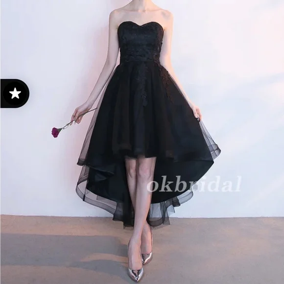 High-Low Tulle Unique Homecoming Dress - Picture 2 of 6